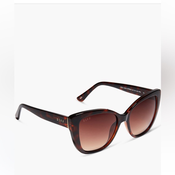 Diff Eyeware Rae Tortoise 54mm Sunglasses New - Picture 2 of 7
